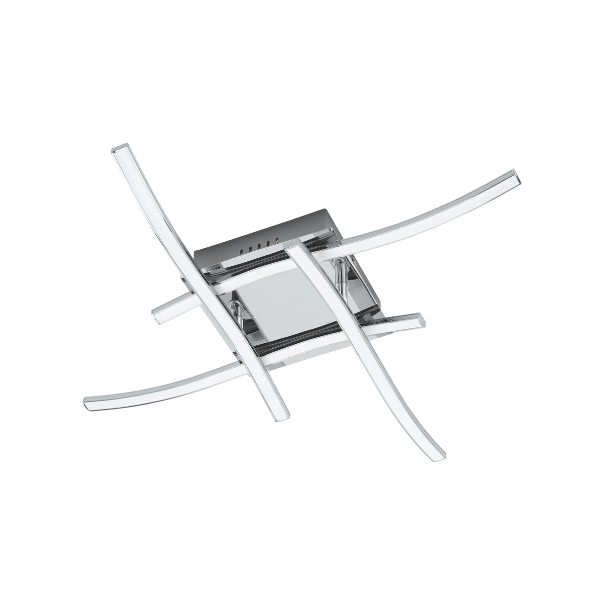 Eglo EU VALMORA LED Ceiling Light – Chrome Finish, 4?Light Integrated LED, 3000K Warm White, 560mm Indoor Ceiling Lamp