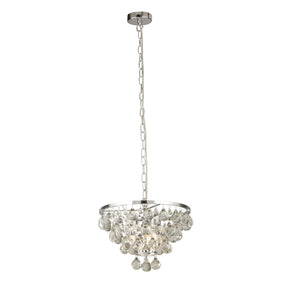 Michelle 4Lt Pendant -  Chrome with Rain Drop Glass