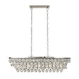 Michelle 5Lt Pendant - Chrome Metal & Rain Drop Glass