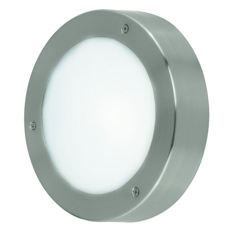 Eglo EU VENTO?2 LED Outdoor Wall/Ceiling Light – Stainless Steel, Warm White, IP44 Exterior Lighting