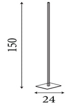 Searchlight Electric Tribeca Floor Lamp - Matt Black Metal 96383-1BK