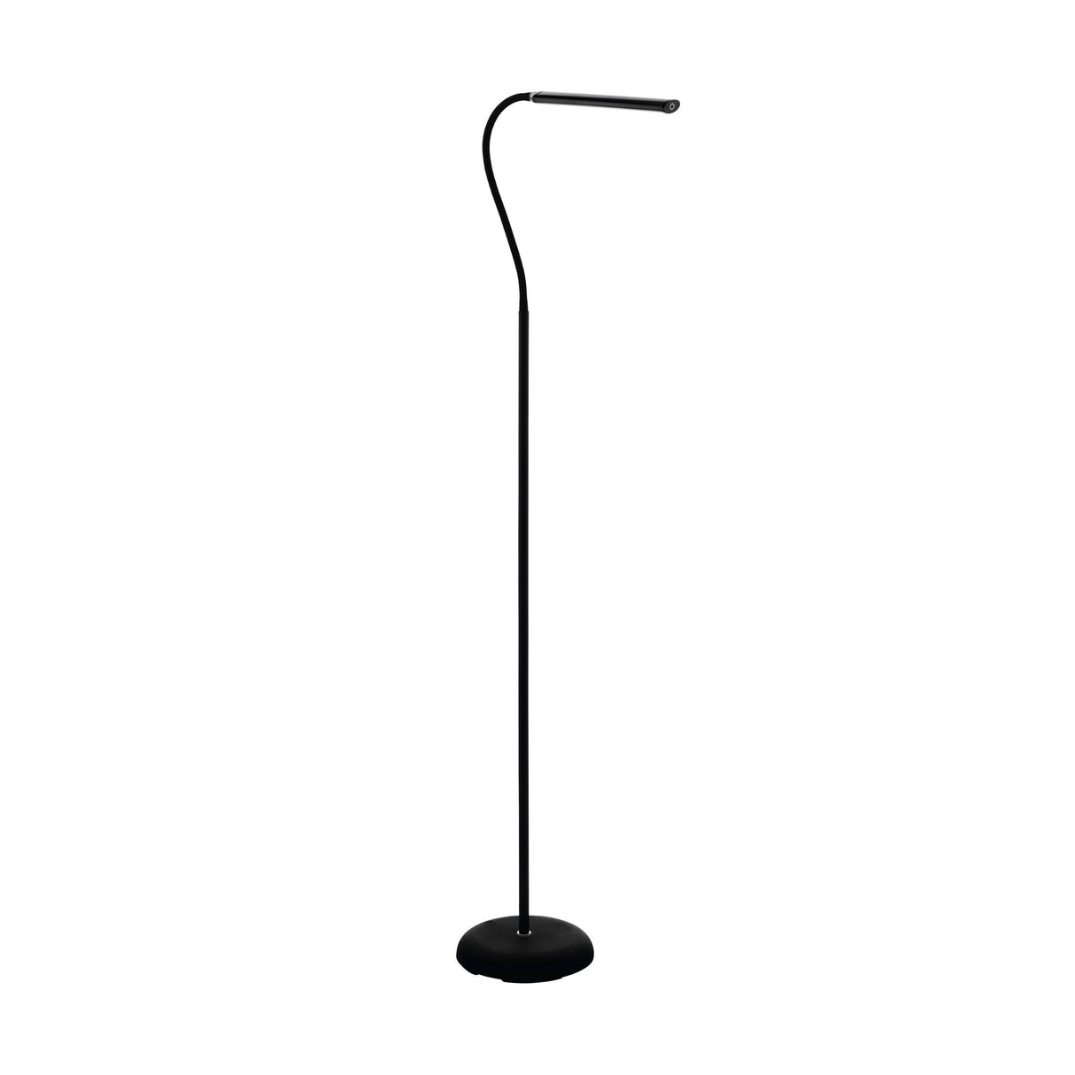 Eglo EU LAROA LED Floor Lamp – Black Office Floor Light, Touch Dimmer, 600?lm, Modern Indoor Lighting