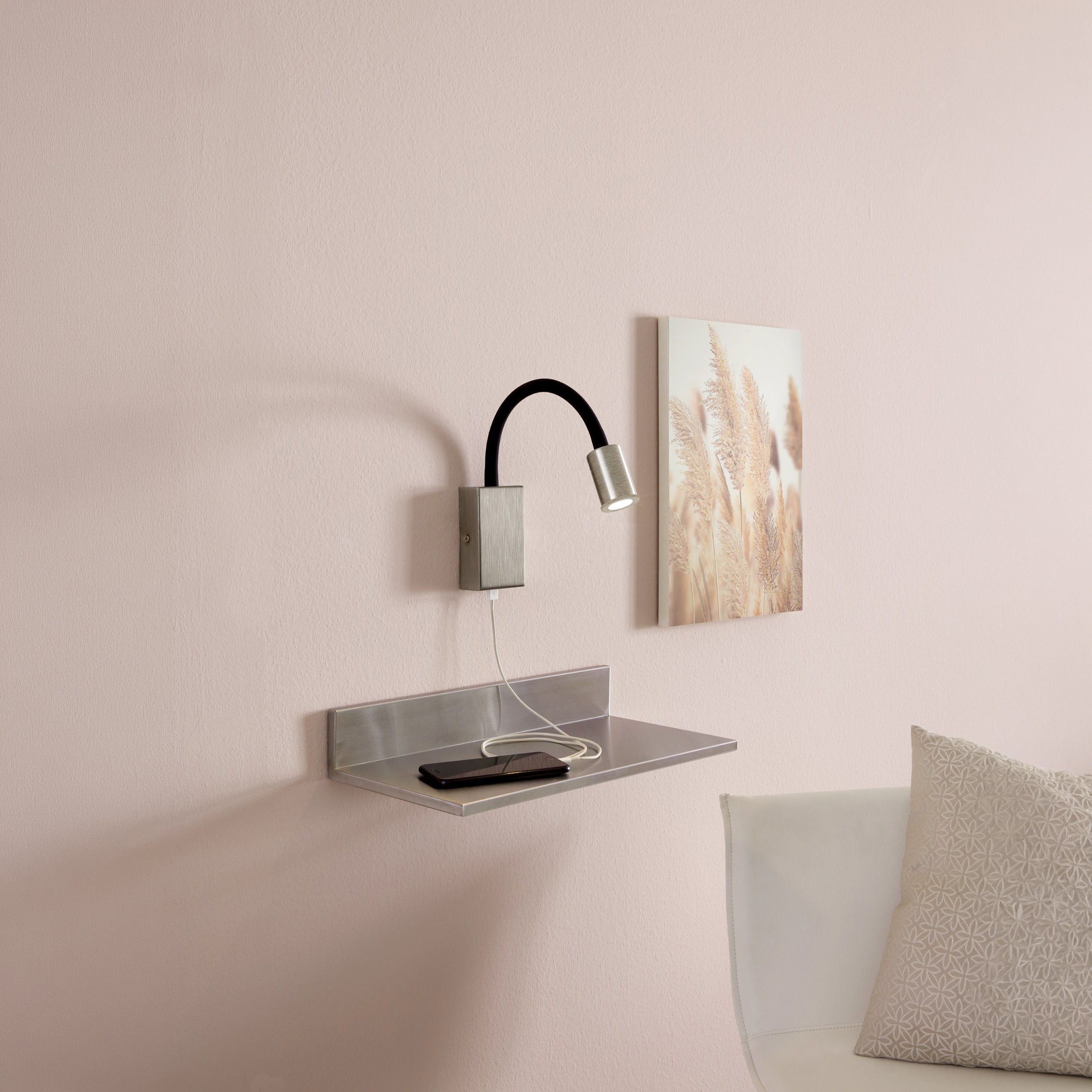 Eglo EU FUEVA?5 LED Surface?Mounted Light – Satin Nickel Steel, Warm White, Round Ceiling Light, Indoor Lighting product image - Endon Lighting from First Light Direct with great prices and fast UK delivery