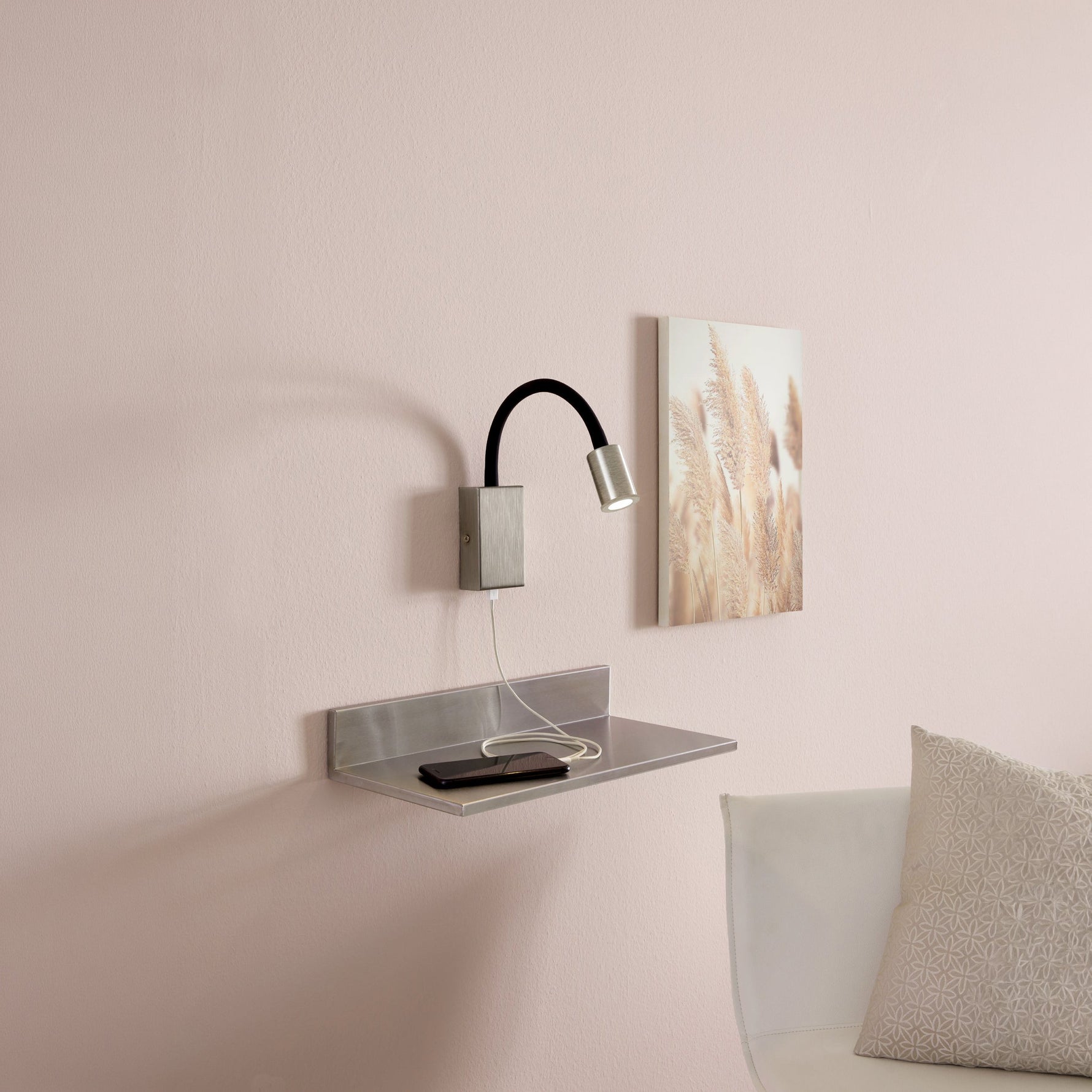 Eglo EU FUEVA?5 LED Surface?Mounted Light – Satin Nickel Steel, Warm White, Round Ceiling Light, Indoor Lighting product image - Endon Lighting from First Light Direct with great prices and fast UK delivery