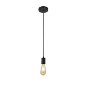 Squiggle Pendant  - Black Metal & Cables