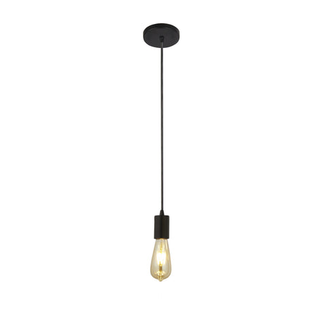 Squiggle Pendant  - Black Metal & Cables