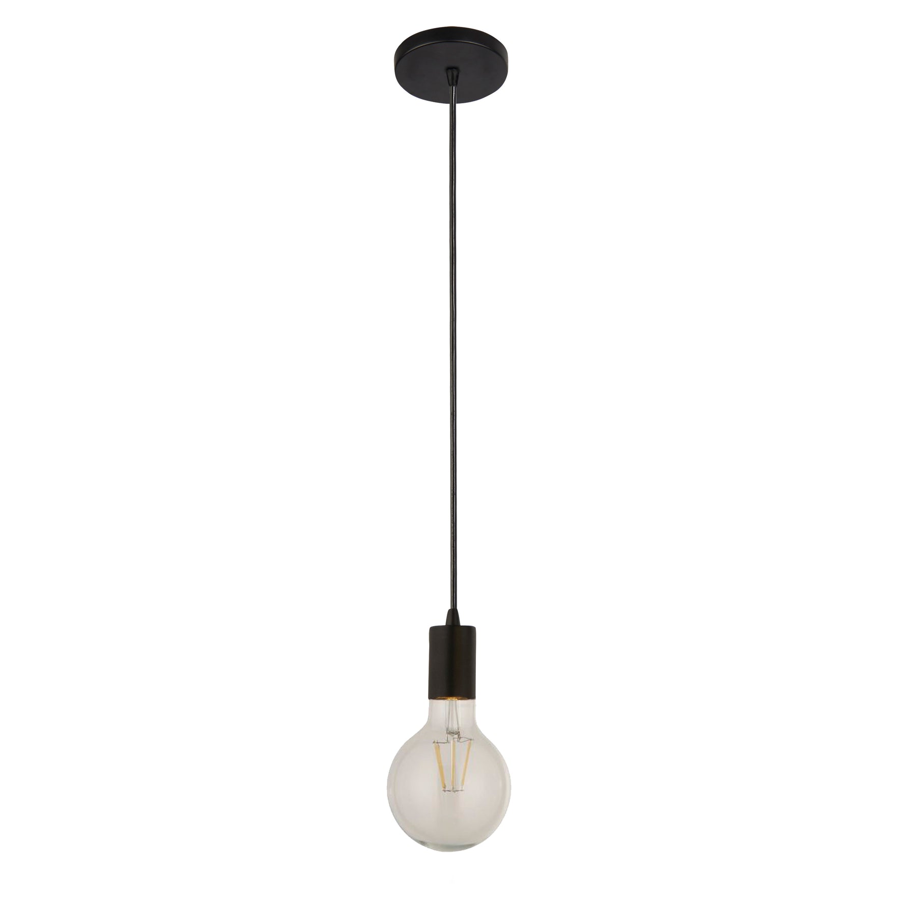 Searchlight Electric Squiggle Pendant  - Black Metal & Cables 9661BK