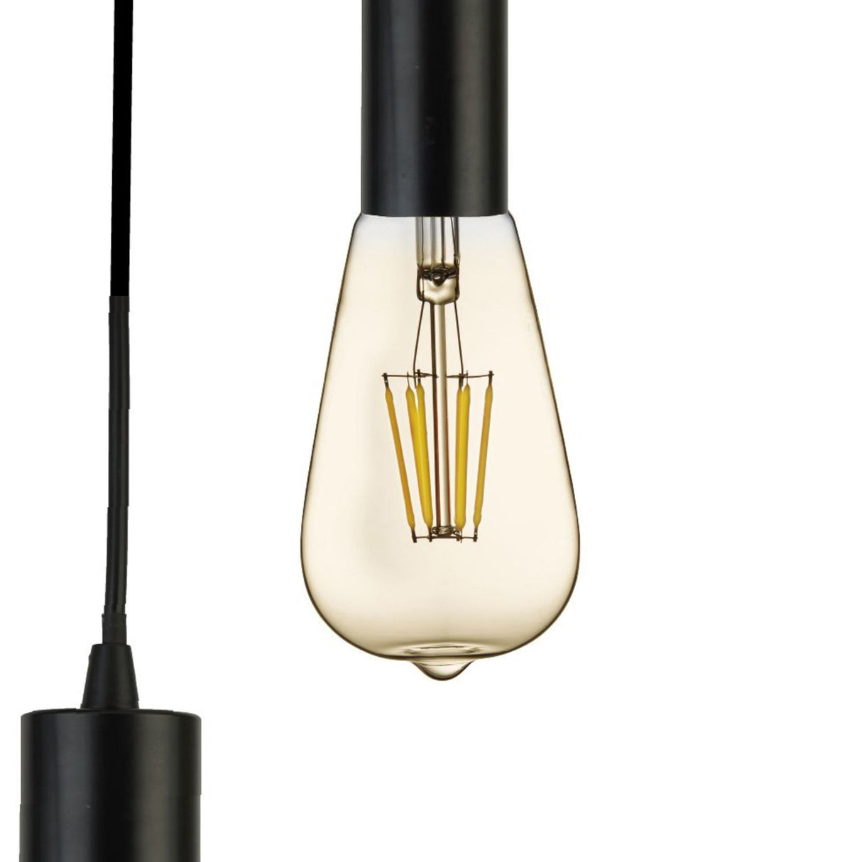 Searchlight Electric Squiggle 5Lt Pendant - Black Metal & Cables 9665-5BK