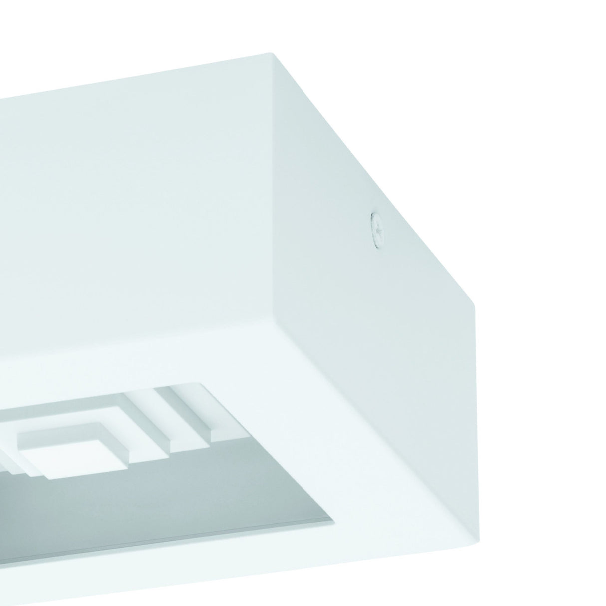 Eglo EU Ferreros Single Wall or Ceiling Light – White Steel, Integrated LED, Warm White, Indoor Lighting