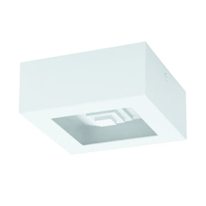 Eglo EU Ferreros Single Wall or Ceiling Light – White Steel, Integrated LED, Warm White, Indoor Lighting