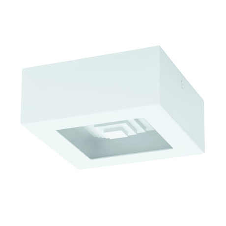 Eglo EU Ferreros Single Wall or Ceiling Light – White Steel, Integrated LED, Warm White, Indoor Lighting