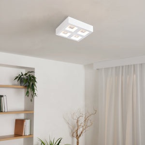 Eglo EU FERREROS Wall or Ceiling Light – White Steel, Integrated LED, Warm White, Indoor Lighting