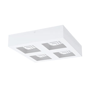 Eglo EU FERREROS Wall or Ceiling Light – White Steel, Integrated LED, Warm White, Indoor Lighting