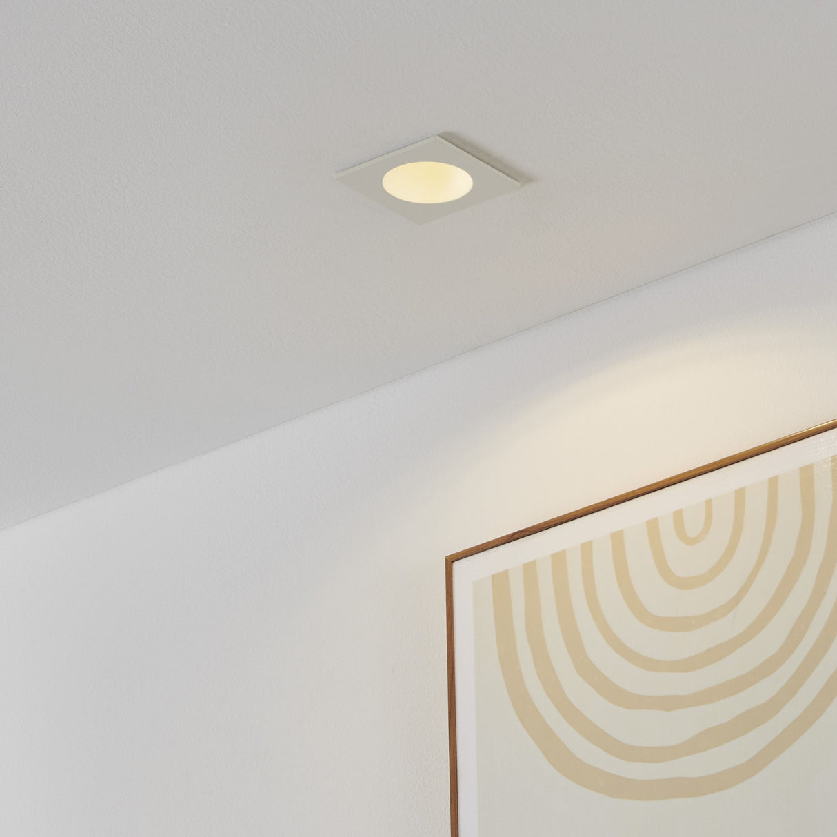 Eglo EU ZARATE Recessed LED Light – White, Square, Warm White, Compact Indoor Ceiling Downlight