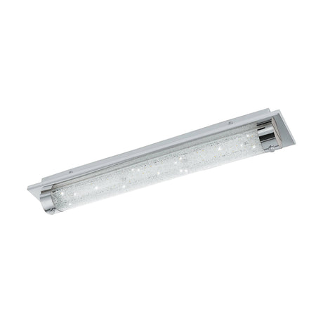 Eglo EU TOLORICO LED Bathroom Wall & Ceiling Light – 570mm Chrome, Clear Glass, Cool White, IP44
