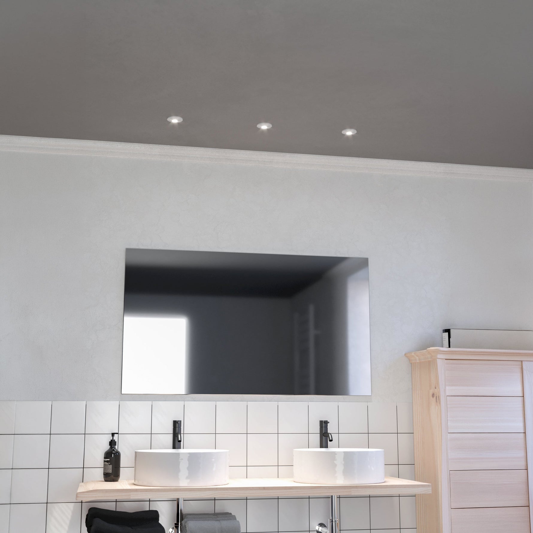 Eglo EU Areitio White Aluminum LED Set of 3 Recessed Light, 9.5cm, 3000K product image - Endon Lighting from First Light Direct with great prices and fast UK delivery