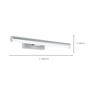 Eglo EU Vadumi Chrome & White Plastic Mirror Light, 40cm