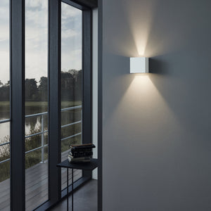 Eglo EU CALPINO Outdoor LED Wall Light – White, Up & Down Lighting, Integrated LED, IP54 Exterior Light