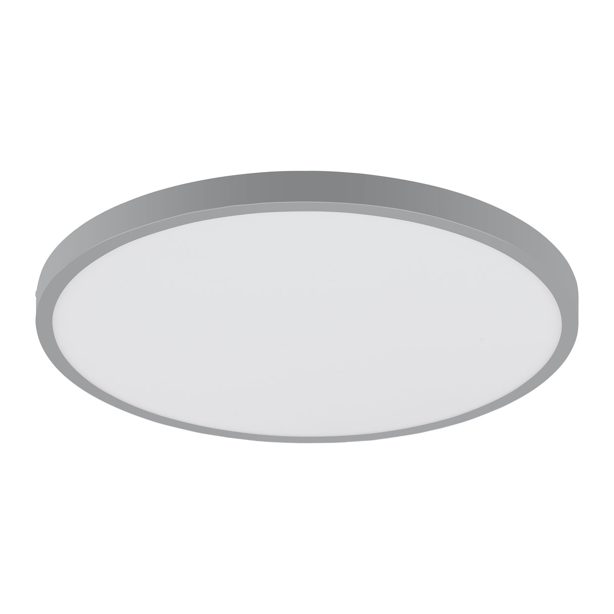 Eglo EU FUEVA?1 LED Ceiling Light – Ultra?Slim Surface Mounted Panel, Warm White, 2500?lm, Silver