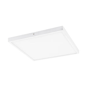 Eglo EU FUEVA?1 LED Ceiling Light – Ultra?Slim Square Surface Mounted Panel, Warm White, 2500?lm, White