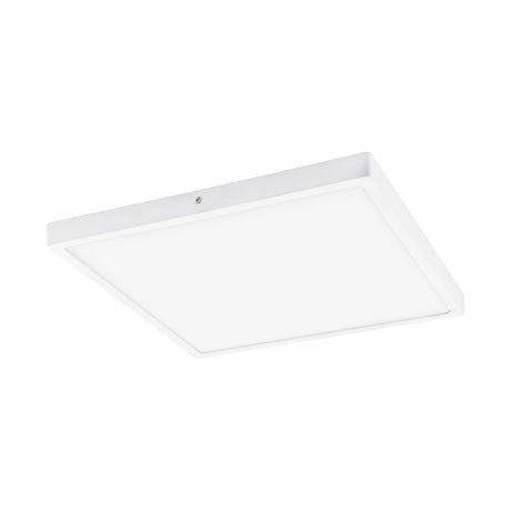 Eglo EU FUEVA?1 LED Ceiling Light – Ultra?Slim Square Surface Mounted Panel, Warm White, 2500?lm, White