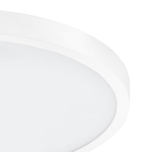 Eglo EU FUEVA?1 LED Ceiling Light – Ultra?Slim Surface Mounted Panel, Neutral White, 2600?lm, White