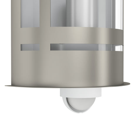 Eglo EU TRIBANO Outdoor Wall Light – Stainless Steel, Motion & Day/Night Sensor, E27, IP44 Exterior Lighting