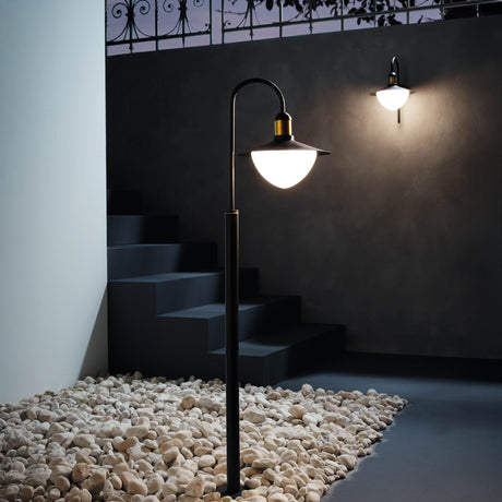Eglo EU Sirmione Steel Black & Gold LED Pathway Light