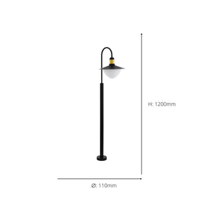 Eglo EU Sirmione Steel Black & Gold LED Pathway Light