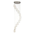 Cyclone 12Lt Pendant - Chrome & Clear Glass