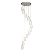 Cyclone 12Lt Pendant - Chrome & Clear Glass
