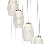 Searchlight Electric Cyclone 12Lt Pendant - Chrome & Clear Glass 97291-12CL
