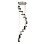 Searchlight Electric Cyclone 12Lt Multi-Drop Pendant- Chrome Metal & Smoked Glass 97291-12SM