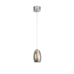 Cyclone Pendant - Chrome & Smoked Glass