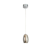 Cyclone Pendant - Chrome & Smoked Glass