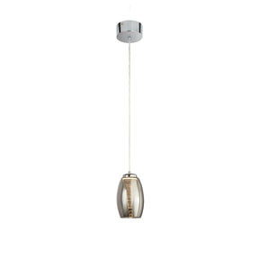 Cyclone Pendant - Chrome & Smoked Glass