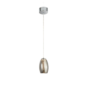 Cyclone Pendant - Chrome & Smoked Glass