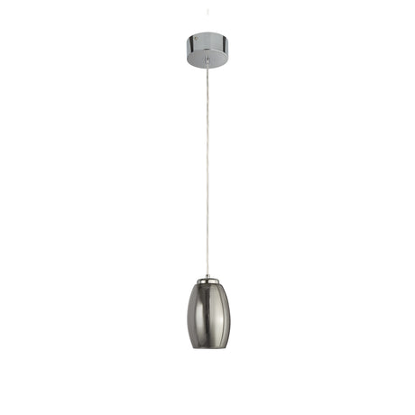 Searchlight Electric Cyclone Pendant - Chrome & Smoked Glass 97291-1SM