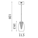 Searchlight Electric Cyclone Pendant - Chrome & Smoked Glass 97291-1SM