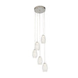 Cyclone 5Lt Multi-Drop Pendant - Chrome Metal & Glass