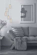 Searchlight Electric Cyclone 5Lt Multi-Drop Pendant - Chrome Metal & Glass 97291-5CL
