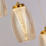 Searchlight Electric Cyclone 5Lt Pendant - Bronze Metal & Champagne Glass 97291-5CP