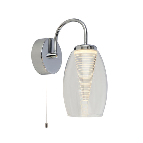 Cyclone Wall Light  - Chrome Metal & Glass