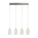 Cyclone 4Lt Bar Pendant - Chrome & Clear Glass