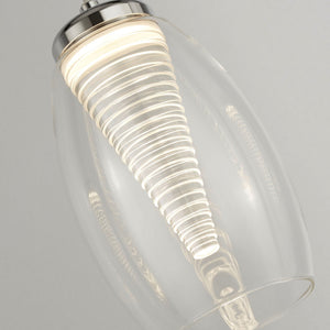 Searchlight Electric Cyclone 4Lt Bar Pendant - Chrome & Clear Glass 97292-4CL