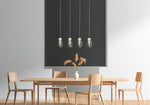 Searchlight Electric Cyclone 4Lt Bar Pendant - Chrome & Clear Glass 97292-4CL