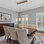 Searchlight Electric Cyclone 4Lt Bar Pendant - Bronze Metal & Champagne Glass 97292-4CP