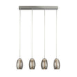 Cyclone 4Lt Bar Pendant - Chrome Metal & Smoked Glass