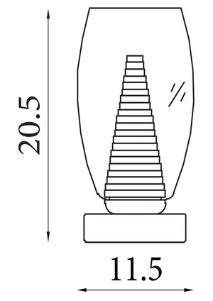 Searchlight Electric Cyclone Table Lamp - Chrome Metal & Clear Glass 97293-1CL