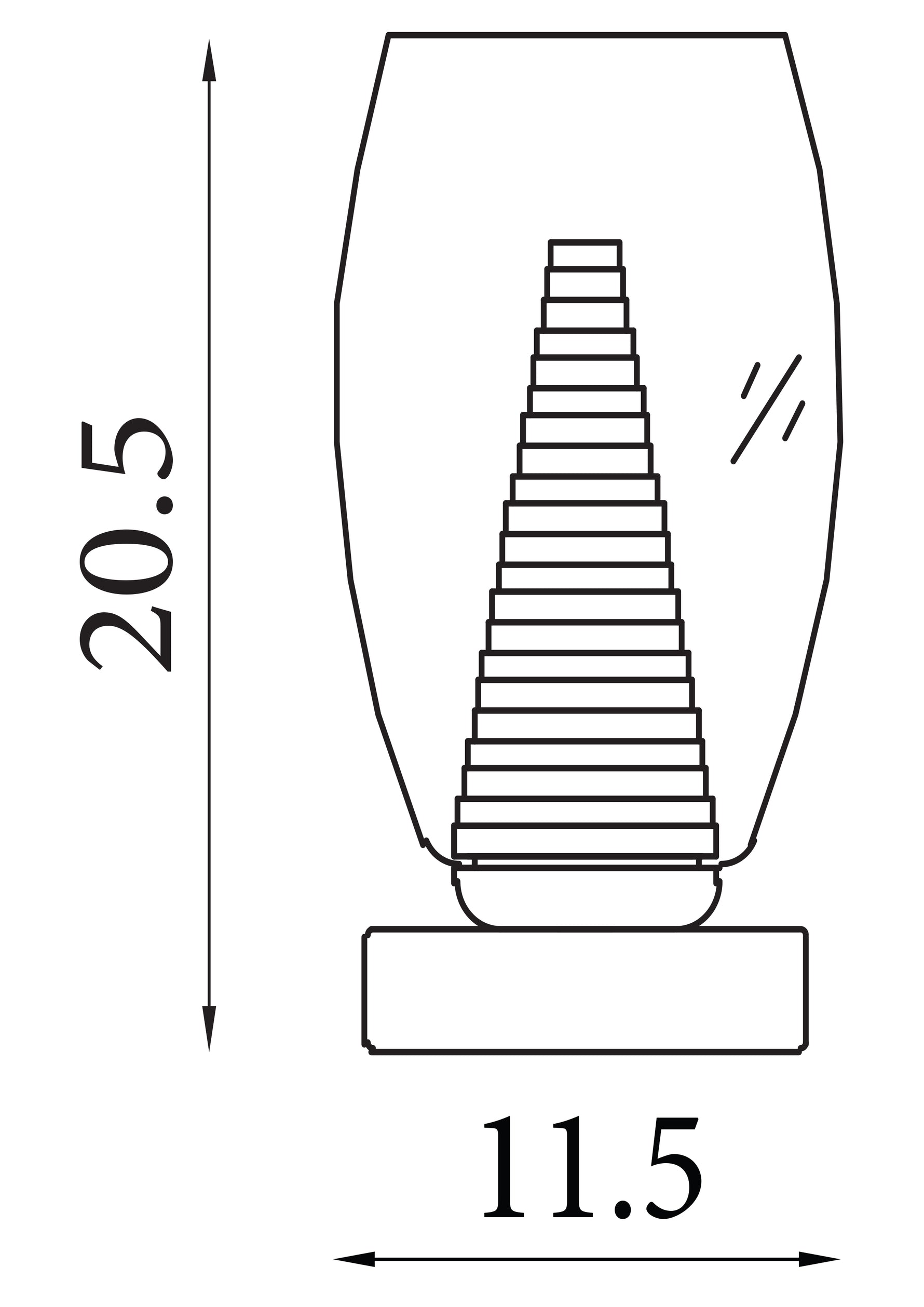 Searchlight Electric Cyclone Table Lamp - Chrome Metal & Smoked Glass 97293-1SM